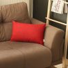 12" X 20" Red Lumbar Throw Pillow