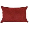 12" X 20" Red Lumbar Throw Pillow