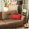 12" X 20" Red Lumbar Throw Pillow