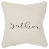 Gray and Cream Canvas Gather Decorative Throw Pillow