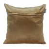 18" Gold And Ivory Geometric Velvet Throw Pillow