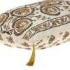 Gold and Bronze Embroidered Decorative Lumbar Pillow