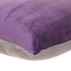 20" Purple And Dark Gray Cotton Blend Throw Pillow
