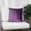 20" Purple And Dark Gray Cotton Blend Throw Pillow