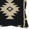 18" Black And Natural Southwestern Throw Pillow with Texture