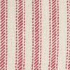 20" Red and Natural Ticking Stripe Cotton Throw Pillow