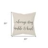 Gray Cream Humble and Kind Throw Pillow