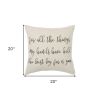 Gray Cream All The Things Throw Pillow