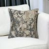 Natural Taupe Marbled Pattern Throw Pillow