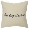 Black Taupe Canvas One Day Throw Pillow
