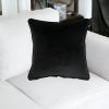 20" Black Cotton Throw Pillow