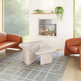 Navidic Coffee Table Set Whitewashed