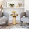 Cendre Side Table Gold & Beige