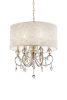 Stunning Brass Gold Finish Ceiling Lamp with Crystal Accents