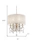 Stunning Brass Gold Finish Ceiling Lamp with Crystal Accents
