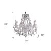 Candle Style Empire Eight Light Transparent Glass Led Ceiling Light