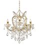 Five Light Glam Gold and Faux Crystal Chandelier