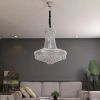 Contemporary White Faux Crystal Chandelier