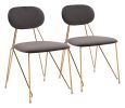Georges Dining Chair Gray & Gold