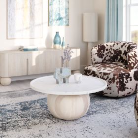 Savona Coffee Table White & Whitewashed