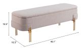 Lebreton Storage Bench Oatmeal Beige