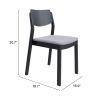 Desdamona Dining Chair Gray & Black