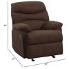 Comfortable Recliner Chair in Chocolate Brown Microfiber Upholstery