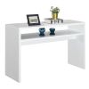 Modern FarmHome White Sofa Table Console Table with Bottom Shelf