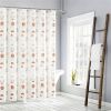 72-inch Cream White Orange Sunset Bohemian Pattern Shower Curtain