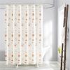 72-inch Cream White Orange Sunset Bohemian Pattern Shower Curtain