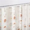 72-inch Cream White Orange Sunset Bohemian Pattern Shower Curtain