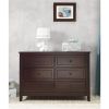 SF Home Kids Bedroom 6-Drawer Dresser in Espresso Wood Finish