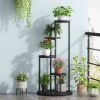 Modern 5-Tier Indoor Plant Stand in Black