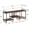 Modern Industrial Metal Wood Entertainment Center TV Stand for TV up to 60-inch