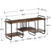 Modern Metal Wood Industrial Entertainment Center TV Stand for TV up to 65-inch