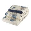 Queen size 100-Percent Cotton 3-Piece Bedspread Quilt Set Ocean Beach Sea Shells Marine Starfish