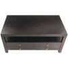 Modern Espresso 2 Drawer Coffee Table