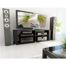 Modern Black TV Stand - Fits up to 68-inch TV