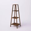 Modern Boho Wooden 4-Shelf Pyramidal Plant Stand