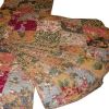 Full / Queen size 100% Cotton Patchwork Quilt Set with Floral Paisley Pattern