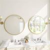 36 Inch Round Bathroom Vanity Wall Mirror Frame Matte Gold