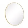 36 Inch Round Bathroom Vanity Wall Mirror Frame Matte Gold
