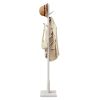 Modern Farmhouse Solid Wood Coat Rack Entryway Hall Tree Hat Stand in Light Grey