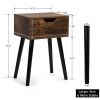 Set of 2 - Modern Mid-Century Farmhouse Bedroom Nightstand End Table