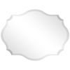 Modern Frameless 32 x 24 inch Scalloped Beveled Accent Bathroom Mirror