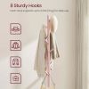 Modern Solid Wood Coat Rack Entryway Hall Tree Hat Stand in Pink