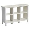Adjustable Shelf 6-Cube Bookcase Storage Unit Sideboard in White