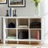 Adjustable Shelf 6-Cube Bookcase Storage Unit Sideboard in White