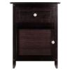 Espresso Wood End Table Nightstand Accent Table