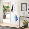 74-inch White Metal Coat Rack Entryway Hall Tree Umbrella Stand